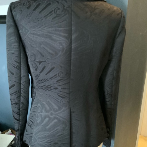 Charles Nolan black brocade double breasted jacket - Picture 2 of 4